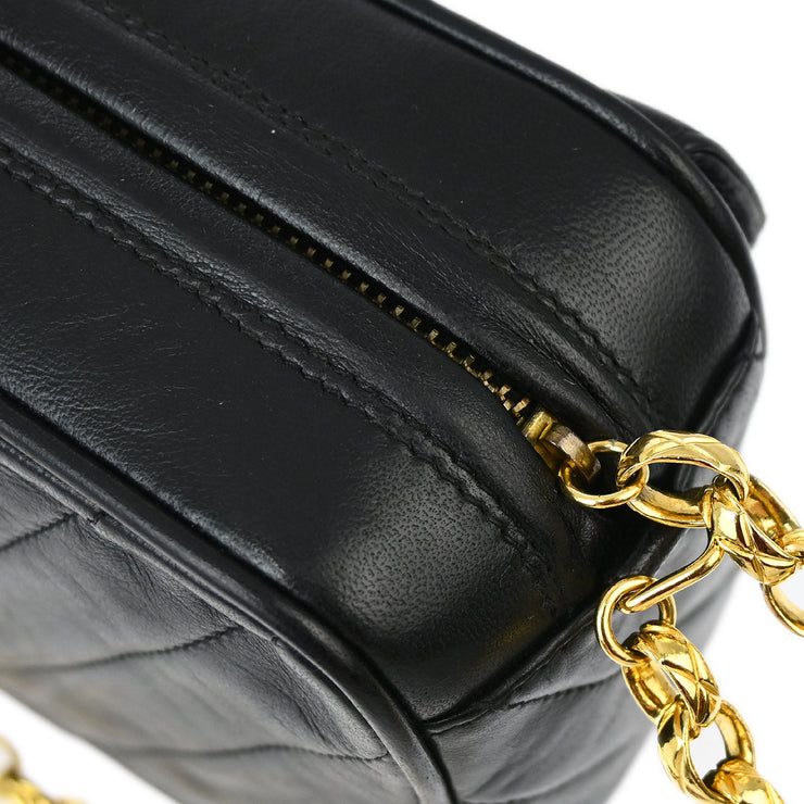 Chanel Black Lambskin Camera Bag Mini