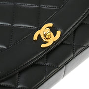 Chanel Black Lambskin Medium Diana Shoulder Bag