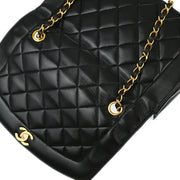 Chanel Black Lambskin Medium Diana Shoulder Bag