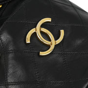 Chanel Black Lambskin Bicolore Bucket Shoulder Bag