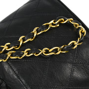 Chanel Black Lambskin Bicolore Bucket Shoulder Bag