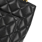 Chanel Black Caviar Medallion Tote Handbag