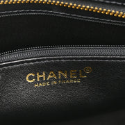 Chanel Black Caviar Medallion Tote Handbag