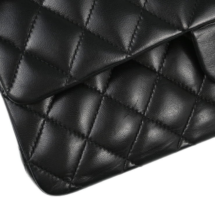 Chanel Black Lambskin Medium Classic Double Flap Shoulder Bag