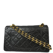 Chanel Black Lambskin Small Classic Double Flap Shoulder Bag