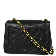 Chanel Black Lambskin Mini Classic Square Flap Shoulder Bag 17