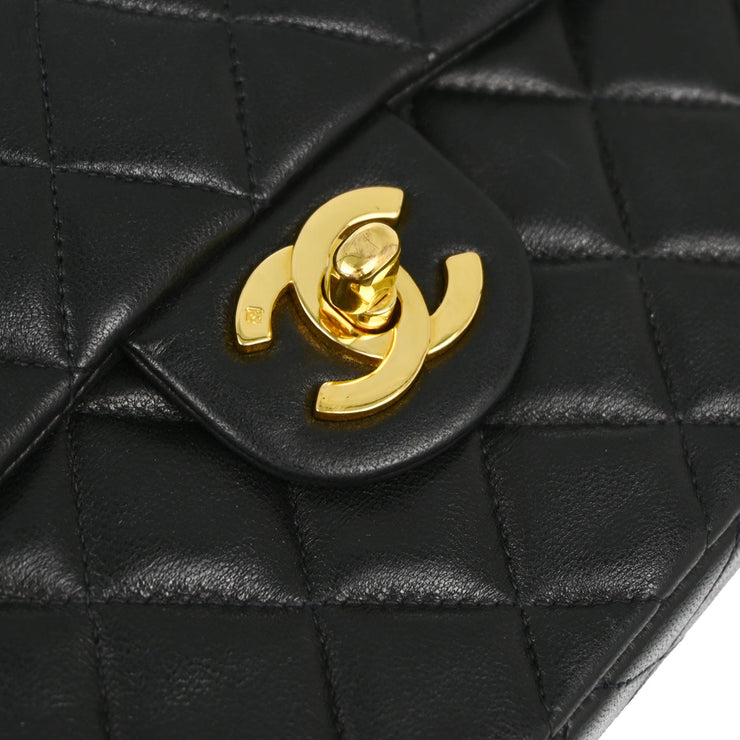 Chanel Black Lambskin Mini Classic Square Flap Shoulder Bag 17