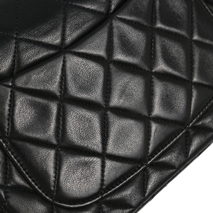 Chanel Black Lambskin Mini Classic Square Flap Shoulder Bag 17