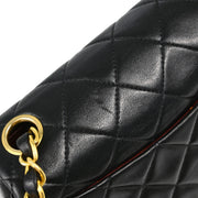 Chanel Black Lambskin Mini Classic Square Flap Shoulder Bag 17