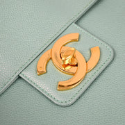 Chanel Green Caviar Briefcase Business Handbag