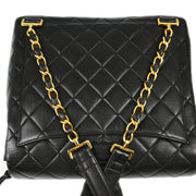 Chanel Black Lambskin Backpack