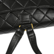 Chanel Black Lambskin Backpack