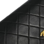 Chanel Black Lambskin Turnlock Mini Full Flap Shoulder Bag