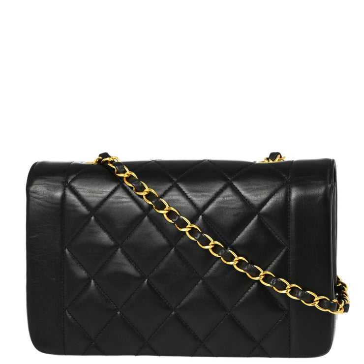 Chanel Black Lambskin Small Diana Shoulder Bag