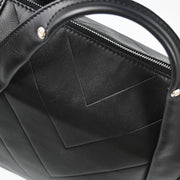 Chanel Black Lambskin Chevron Handbag