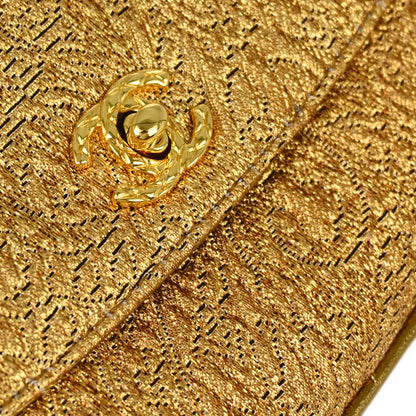 Chanel 1991-1994 Gold Nishijin-ori Shoulder Bag