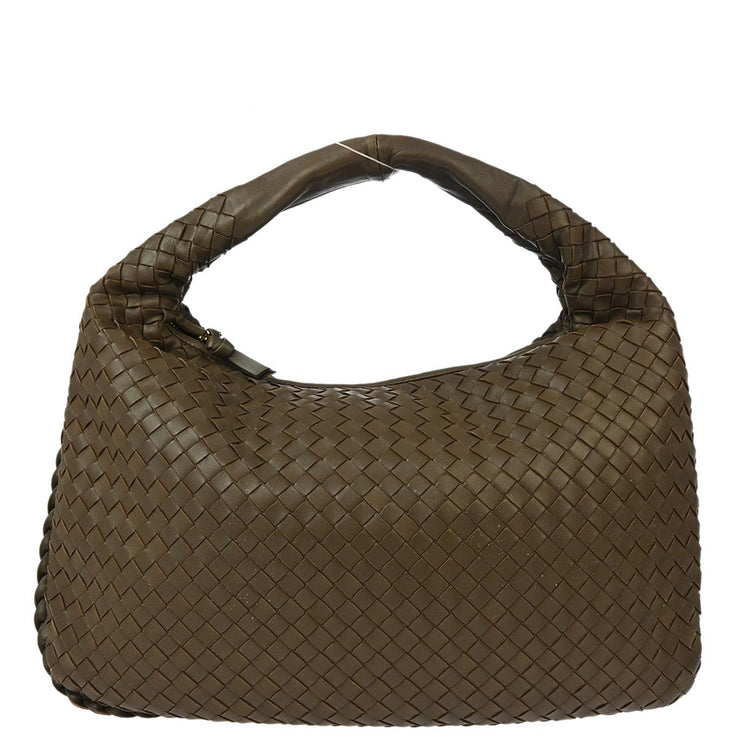 Bottega Veneta Brown Intrecciato Hobo Handbag