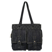 Chanel 2005-2006 Navy Denim Tote Handbag