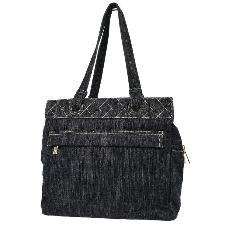 Chanel 2005-2006 Navy Denim Tote Handbag