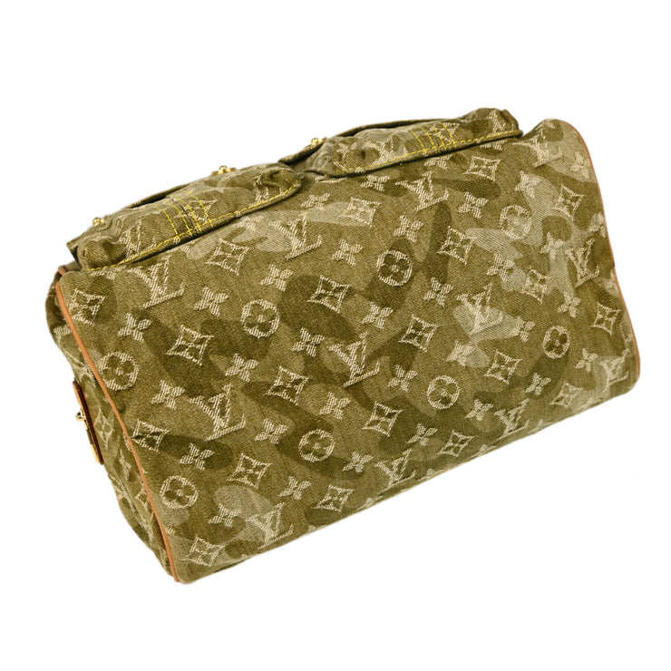 Louis Vuitton Green Monogramouflage Denim Jasmine Handbag M95772