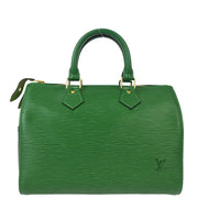 Louis Vuitton Green Epi Speedy 25 Handbag M43014