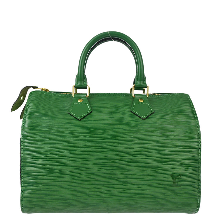 Louis Vuitton Green Epi Speedy 25 Handbag M43014