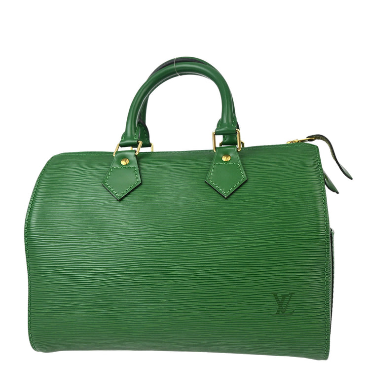 Louis Vuitton Green Epi Speedy 25 Handbag M43014