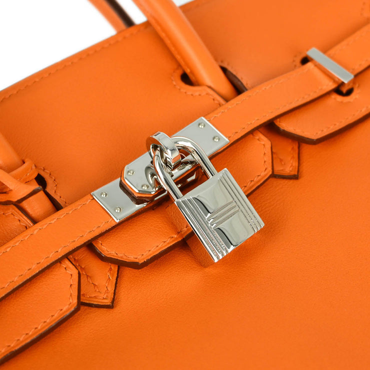 Hermes Orange Swift Birkin 25 Handbag