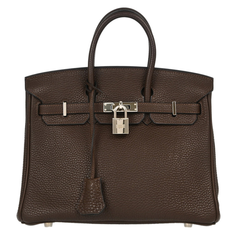 Hermes Chocolat Togo Birkin 25 Handbag