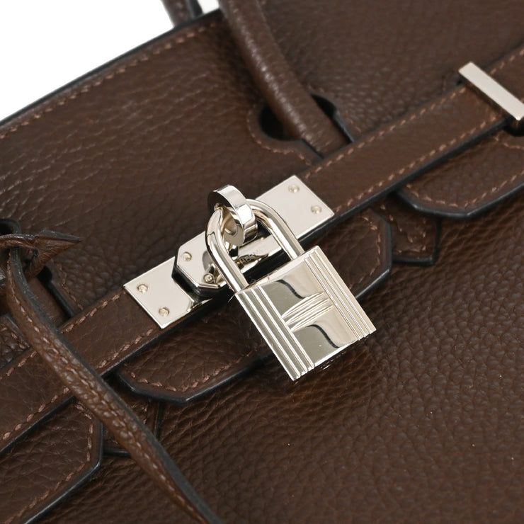 Hermes Chocolat Togo Birkin 25 Handbag