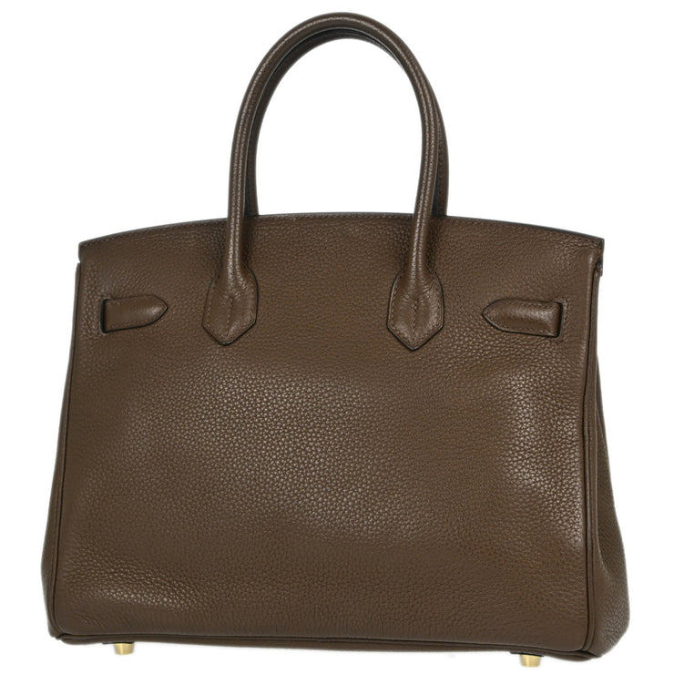 Hermes Chocolat Togo Birkin 30 Handbag