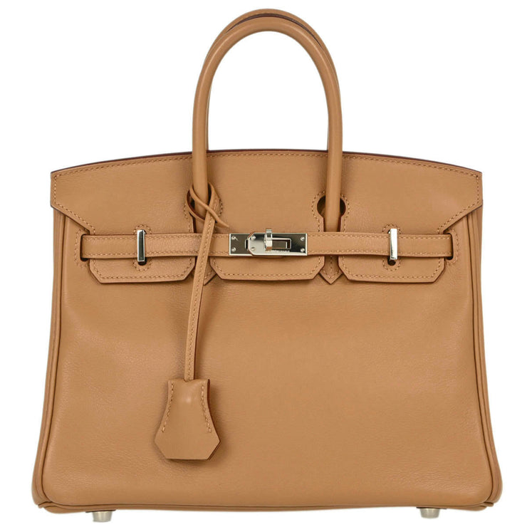 Hermes Beige Swift Birkin 25 Handbag