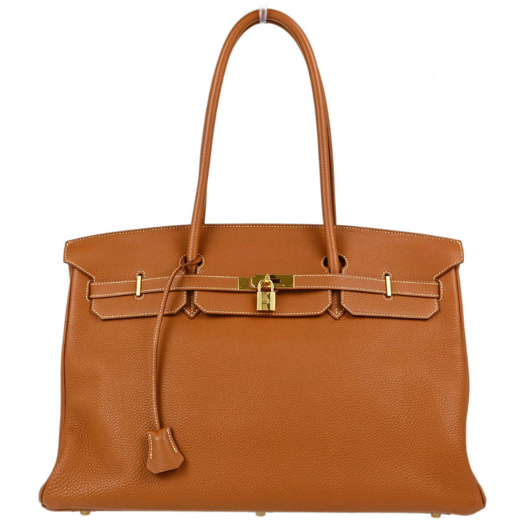 Hermes Gold Togo Birkin 45 Handbag