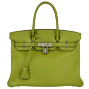 Hermes 2007 Green Swift Birkin 30 Handbag