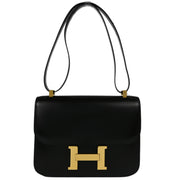 Hermes Black Box Calf Constance 23 Shoulder Bag