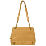 Chanel Beige Caviar Triple CC Shoulder Tote Bag