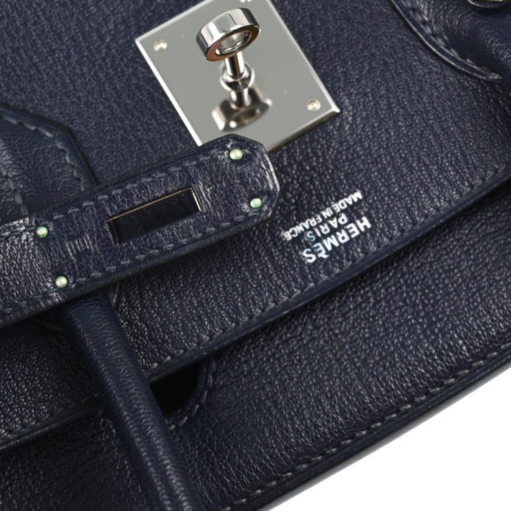 Hermes Navy Chevre Birkin 30 Handbag