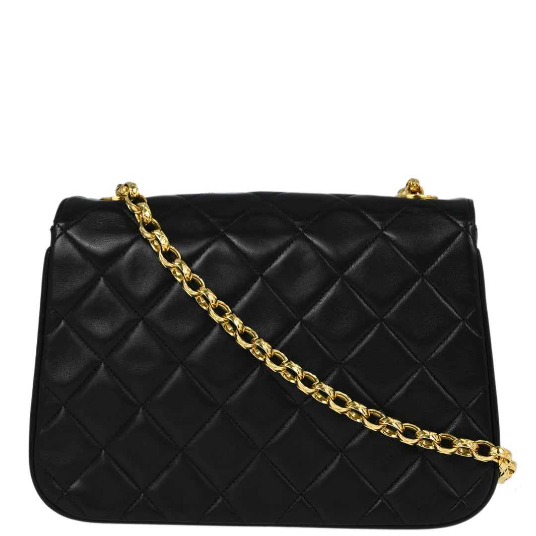 Chanel Black Lambskin Single Flap Shoulder Bag – AMORE Vintage Tokyo