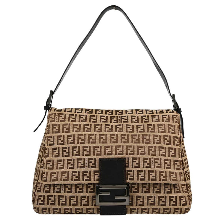 Fendi Beige Zucchino Mamma Baguette Handbag