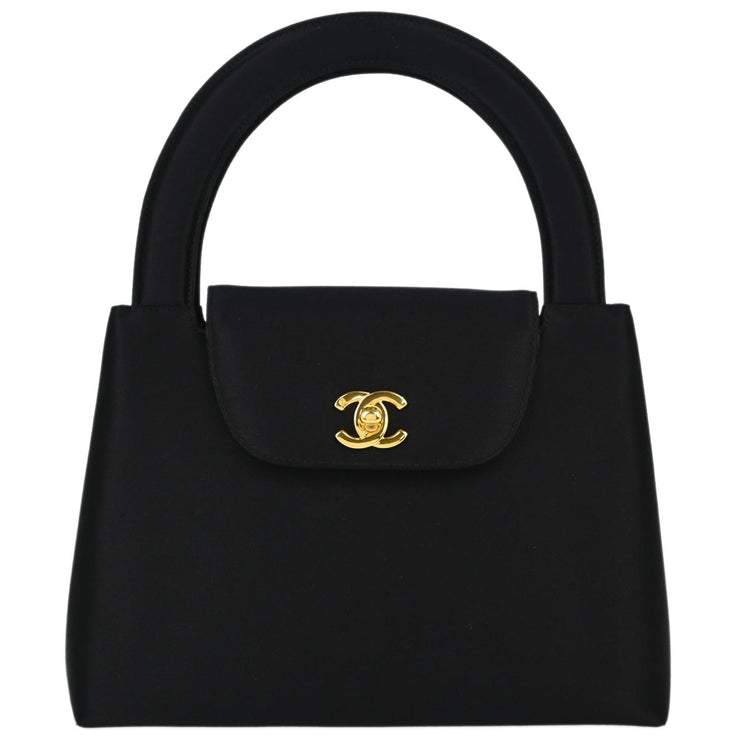 Chanel Black Satin Handbag