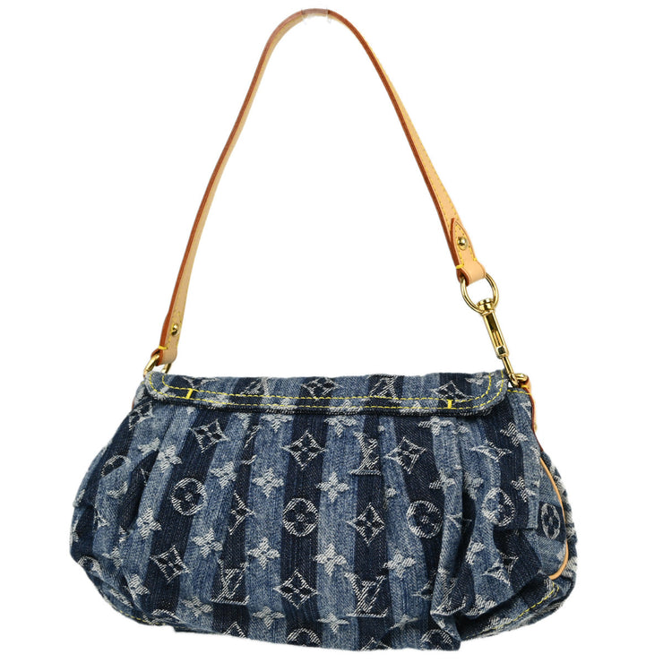 Louis Vuitton Blue Monogram Denim Mini Pleaty Raye Handbag M95333