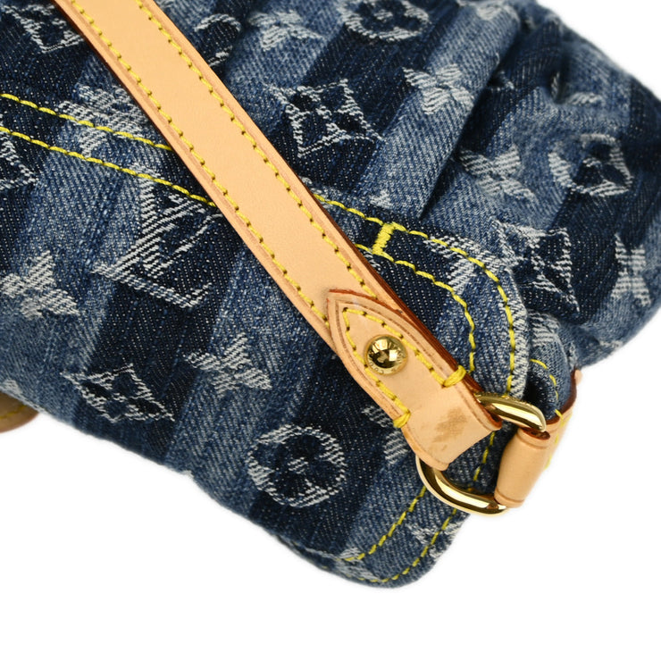 Louis Vuitton Blue Monogram Denim Mini Pleaty Raye Handbag M95333