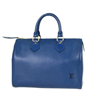 Louis Vuitton Blue Epi Speedy 25 Handbag M43015