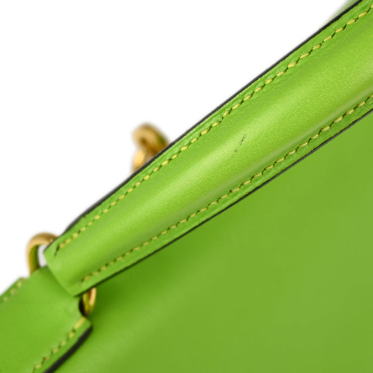 Hermes Apple Green Gulliver Kelly 28 Retourne 2way Shoulder Handbag