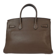 Hermes Brown Taurillon Clemence Birkin 30 Handbag