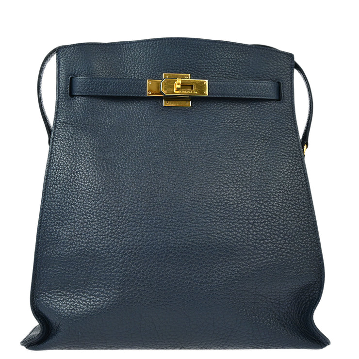 Hermes Navy Ardennes Kelly Sport GM Shoulder Bag