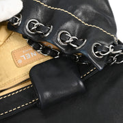 Chanel Black Lambskin Wild Stitch Shoulder Bag