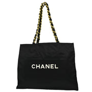 Chanel Black Nylon Shoulder Tote Bag