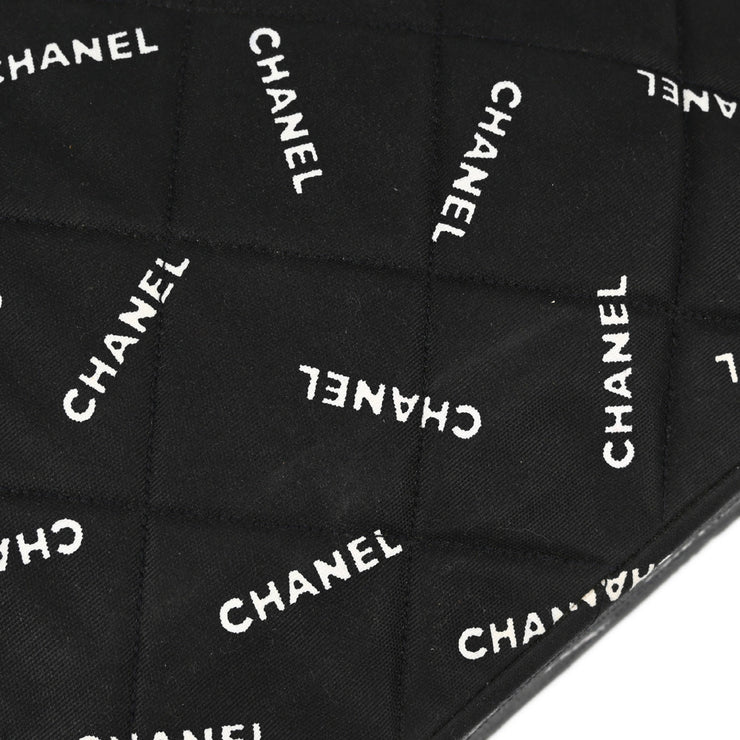 Chanel Black Canvas Shoulder Tote Bag