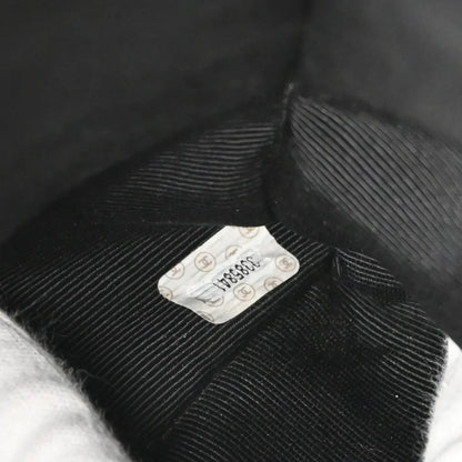 Chanel 1994-1996 Black Canvas Shoulder Tote Bag